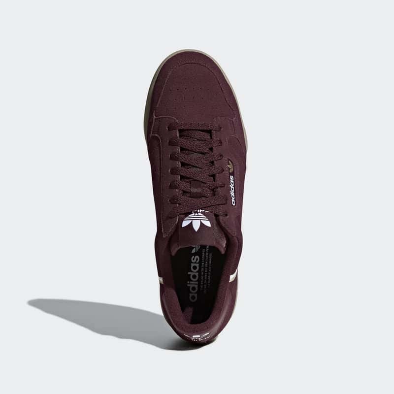 Adidas continental best sale 80 grey maroon